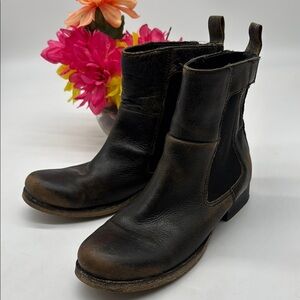 Matisse Gent Black Distressed Look Leather Boots Size 9 MCA7432K